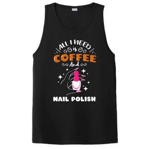 Nail Tech Quote Work Uniform Coffee Nail Polish PosiCharge Competitor Tank