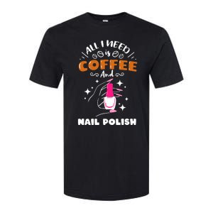 Nail Tech Quote Work Uniform Coffee Nail Polish Softstyle CVC T-Shirt