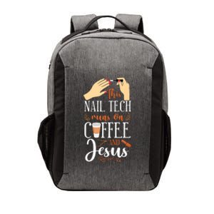 Nail Tech Quote Work Uniform Nail Polish Coffee Jesus Vector Backpack