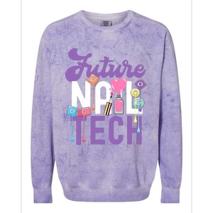 Nail Tech Quote Work Uniform Nail Polish Future Colorblast Crewneck Sweatshirt