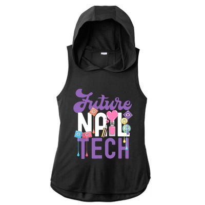 Nail Tech Quote Work Uniform Nail Polish Future Ladies PosiCharge Tri-Blend Wicking Draft Hoodie Tank