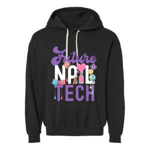 Nail Tech Quote Work Uniform Nail Polish Future Garment-Dyed Fleece Hoodie