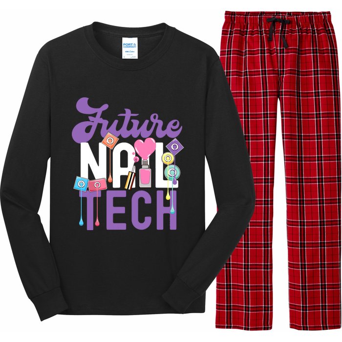 Nail Tech Quote Work Uniform Nail Polish Future Long Sleeve Pajama Set