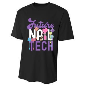 Nail Tech Quote Work Uniform Nail Polish Future Performance Sprint T-Shirt