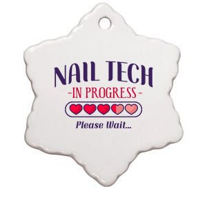 Nail Tech Quote Work Uniform Nail Polish Future Ceramic Star Ornament