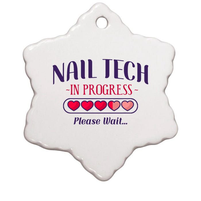 Nail Tech Quote Work Uniform Nail Polish Future Ceramic Star Ornament