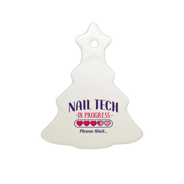 Nail Tech Quote Work Uniform Nail Polish Future Ceramic Tree Ornament