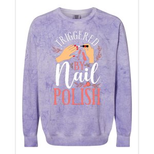 Nail Tech Quote Work Uniform Nail Polish Colorblast Crewneck Sweatshirt