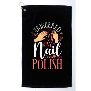 Nail Tech Quote Work Uniform Nail Polish Platinum Collection Golf Towel