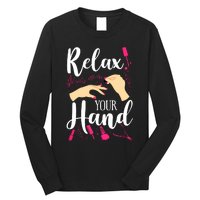 Nail Tech Quote Work Uniform Nail Polish Long Sleeve Shirt