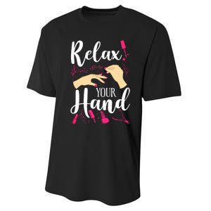 Nail Tech Quote Work Uniform Nail Polish Performance Sprint T-Shirt