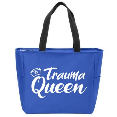 Nursing Trauma Queen Nicu Icu Nurse Er Gift Funny Gift Zip Tote Bag
