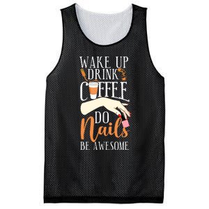 Nail Tech Quote Work Uniform Coffee Nail Polish Mesh Reversible Basketball Jersey Tank