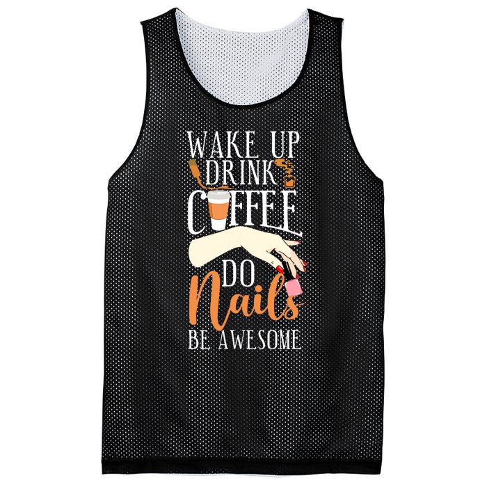 Nail Tech Quote Work Uniform Coffee Nail Polish Mesh Reversible Basketball Jersey Tank