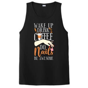 Nail Tech Quote Work Uniform Coffee Nail Polish PosiCharge Competitor Tank