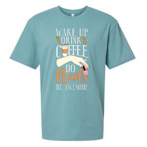 Nail Tech Quote Work Uniform Coffee Nail Polish Sueded Cloud Jersey T-Shirt