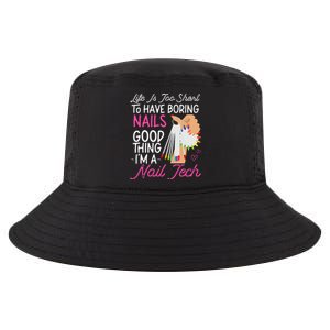 Nail Tech Quote Work Uniform Nail Polish Cool Comfort Performance Bucket Hat