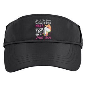 Nail Tech Quote Work Uniform Nail Polish Adult Drive Performance Visor