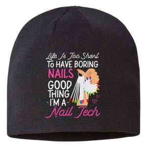 Nail Tech Quote Work Uniform Nail Polish Sustainable Beanie