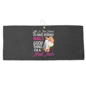 Nail Tech Quote Work Uniform Nail Polish Large Microfiber Waffle Golf Towel