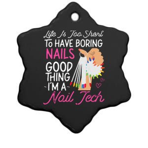 Nail Tech Quote Work Uniform Nail Polish Ceramic Star Ornament