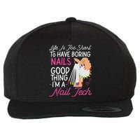 Nail Tech Quote Work Uniform Nail Polish Wool Snapback Cap