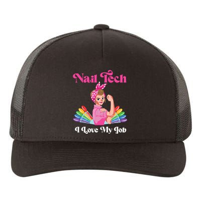 Nail Tech Quote Work Uniform Nail Polish Yupoong Adult 5-Panel Trucker Hat