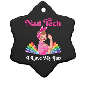 Nail Tech Quote Work Uniform Nail Polish Ceramic Star Ornament