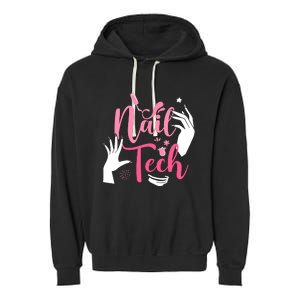 Nail Tech Quote Work Uniform Nail Polish Garment-Dyed Fleece Hoodie