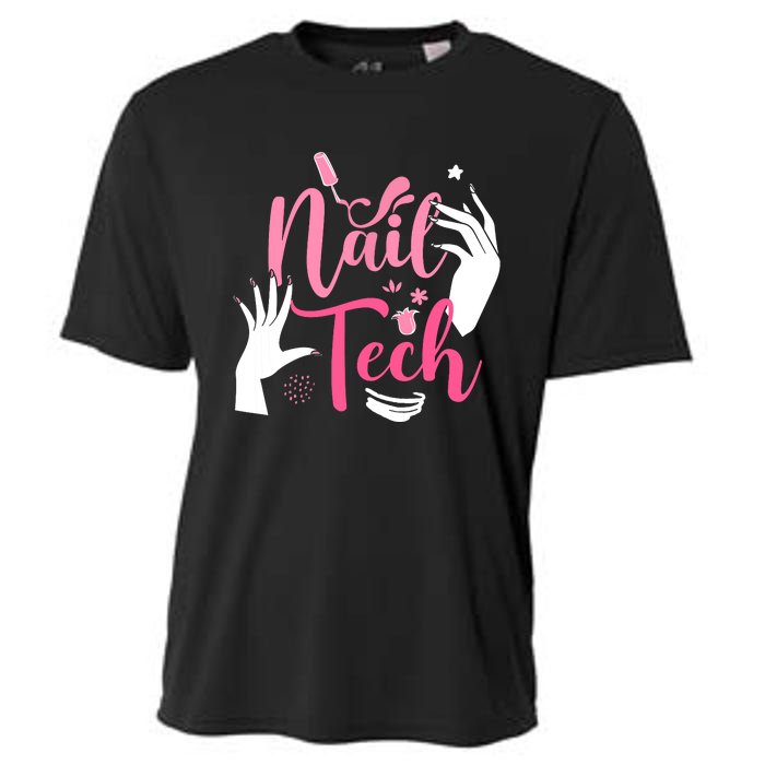 Nail Tech Quote Work Uniform Nail Polish Cooling Performance Crew T-Shirt