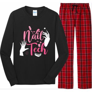 Nail Tech Quote Work Uniform Nail Polish Long Sleeve Pajama Set