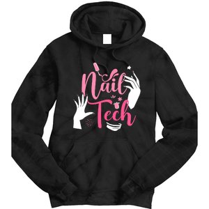 Nail Tech Quote Work Uniform Nail Polish Tie Dye Hoodie