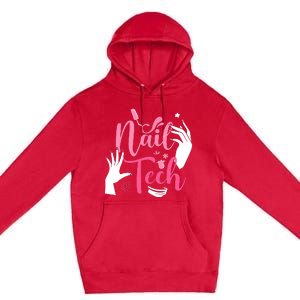 Nail Tech Quote Work Uniform Nail Polish Premium Pullover Hoodie