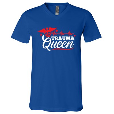 Nurse Trauma Queen Gift V-Neck T-Shirt