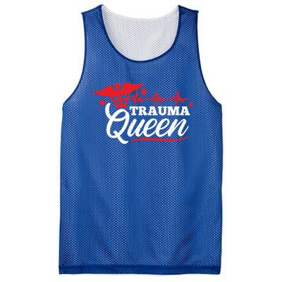 Nurse Trauma Queen Gift Mesh Reversible Basketball Jersey Tank