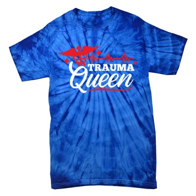 Nurse Trauma Queen Gift Tie-Dye T-Shirt