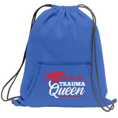 Nurse Trauma Queen Gift Sweatshirt Cinch Pack Bag