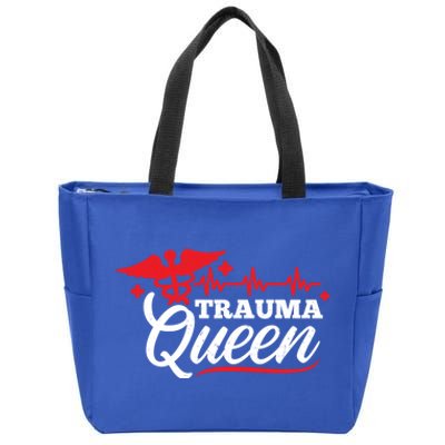 Nurse Trauma Queen Gift Zip Tote Bag