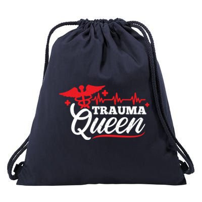 Nurse Trauma Queen Gift Drawstring Bag