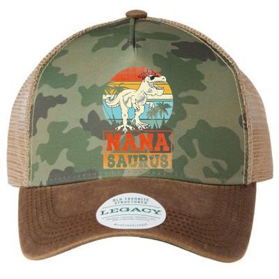 Nanasaurus T Rex Dinosaur Nana Saurus Family Matching Legacy Tie Dye Trucker Hat