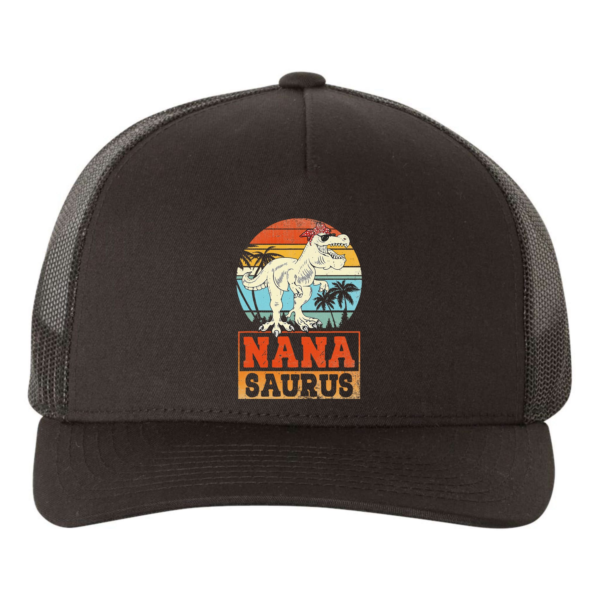 Nanasaurus T Rex Dinosaur Nana Saurus Family Matching Yupoong Adult 5-Panel Trucker Hat