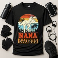 Nanasaurus T Rex Dinosaur Nana Saurus Family Matching Performance Shirt