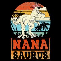 Nanasaurus T Rex Dinosaur Nana Saurus Family Matching Button