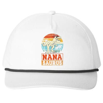 Nanasaurus T Rex Dinosaur Nana Saurus Family Matching Snapback Five-Panel Rope Hat