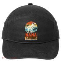 Nanasaurus T Rex Dinosaur Nana Saurus Family Matching 7-Panel Snapback Hat