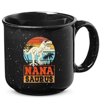 Nanasaurus T Rex Dinosaur Nana Saurus Family Matching 15oz Campfire Ceramic Mug