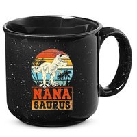 Nanasaurus T Rex Dinosaur Nana Saurus Family Matching 15oz Campfire Ceramic Mug