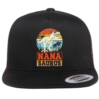 Nanasaurus T Rex Dinosaur Nana Saurus Family Matching Flatbill Hat