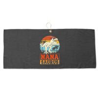 Nanasaurus T Rex Dinosaur Nana Saurus Family Matching Large Microfiber Waffle Golf Towel