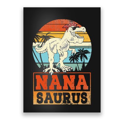 Nanasaurus T Rex Dinosaur Nana Saurus Family Matching Poster